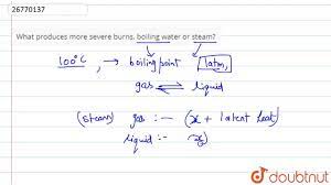 What produces more severe burns, boiling water or steam?... - YouTube