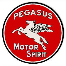 Extra Large Pegasus Motor Oil Reproduction Sign 24 Round
