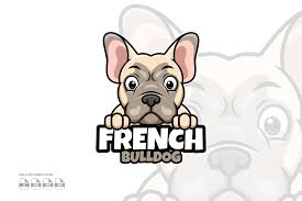 french bulldog cartoon logo masterbundles