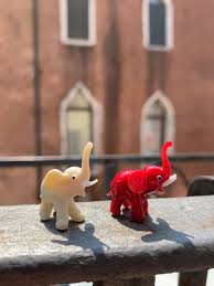 genuine murano glass elephant miniature