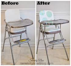 Vintage Stainless Steel High Chair Makeover