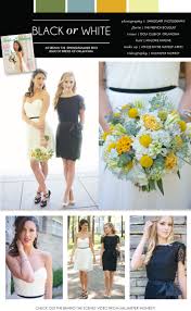 black or white bridesmaid dresses