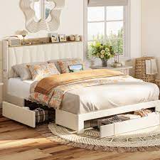 anctor queen bed frame with upholstered