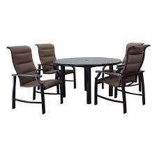 Table And 4 Padded Sling Chairs