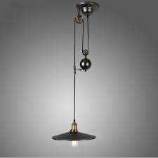 E27 Edison Bulb Lamp Loft Vintage Industrial Retro Iron Pulley Pendant Light Loft Vintage Retro Wrought Iron Black Pendant Lamps Buy At The Price Of 77 38 In Aliexpress Com Imall Com