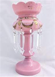 Pink Opaque Glass Mantle Re Vase