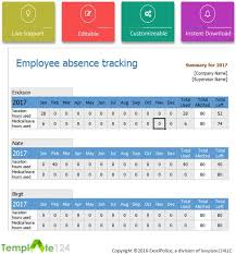 employee leave record template excel