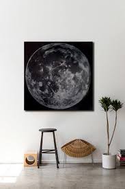 Moon Painting Black And White Acrylic