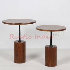 Fancy Iron Wooden Side Table
