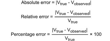 percent error formula relative error