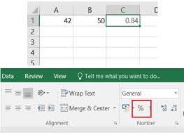 to calculate percenes in excel