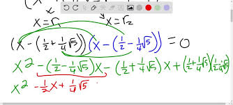 Find A Quadratic Equation With Rational