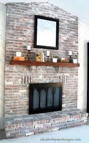 White Wash Brick Fireplace