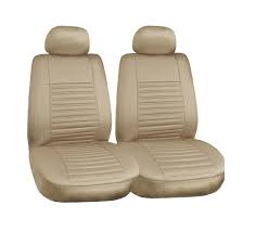 2pc Front Seat Covers Beige Driving
