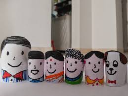 For Kids My Family Finger Puppets With Chart Paper