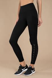 activewear black helen high rise mesh pocket leggings