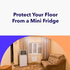 what to put under a mini fridge on