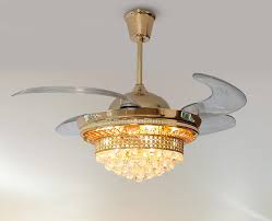 Crystal Ceiling Fan With Led Light