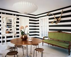black and white stripes in every room