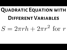 Solve The Quadratic Equation S 2pi R
