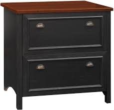 You would be lucky if you choose this out of them all. Amazon Com Bush Furniture Fairview 2 Drawer Lateral File Cabinet In Antique Black And Hansen Cherry Furniture Decor