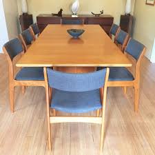 danish modern dining set with 8 newly