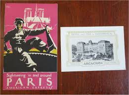 paris tourist brochure w city plan map