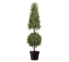 Faux Boxwood Cone Topiary Tree With Led