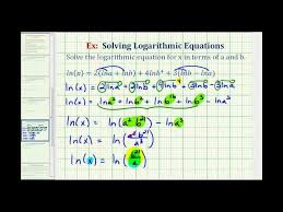 Ex Solve A Logarithmic Equation In