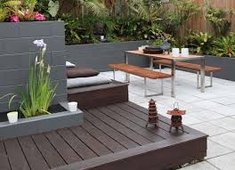 Painted Concrete Wall Patio Decorating