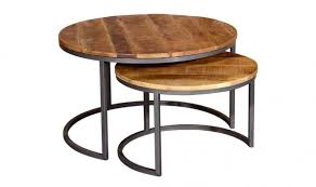 Round coffee tables offer an attractive contrast to the straight lines of most furniture. Susan Set Of 2 Round Nesting Coffee Tables Dia80cm X H48cm