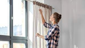 hang curtains without drilling with