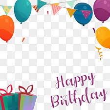 happy birthday frame png vector psd