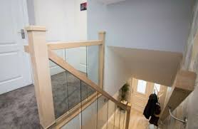 Glass Staircase Banister Landing Set