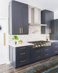 beautiful blue kitchen cabinets