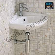 ceramic corner wash basin for bathroom