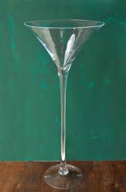 tall 27in glass ritz martini vase