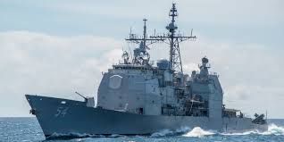 A strait is a narrow water passage connecting two larger bodies of water, usually two seas. Us Warship Sails Taiwan Strait China Says It S Willing To Use Force