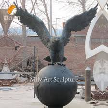 Bronze Eagle Standing Earth