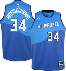 Customize jersey manchester city 2020/21 with your name and number. Nike Youth 2020 21 City Edition Milwaukee Bucks Giannis Antetokounmpo 34 Dri Fit Swingman Jersey Dick S Sporting Goods
