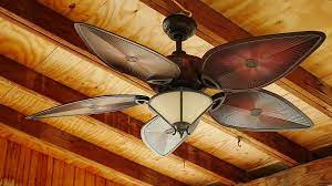 outdoor ceiling fan on a pergola