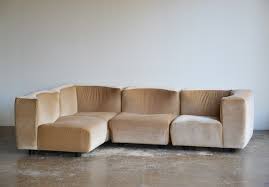 Tito Agnoli for Arflex '9000 series' sofa with champagne velvet upholstery  | #91854