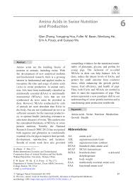 pdf amino acids in swine nutrition and
