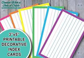 3x5 Printable Decorative Index Cards Products In 2019