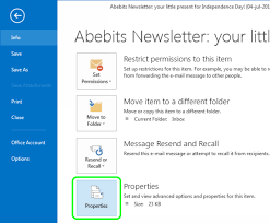 how to view outlook email headers