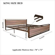 homdec vega king size metal bed made