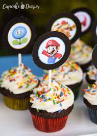 I would love to surprise my friends with these. Super Mario Bros Cupcakes With Free Printable Toppers