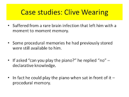 Clive  an eminent English musician  was in his mid   s when he IB Psychology
