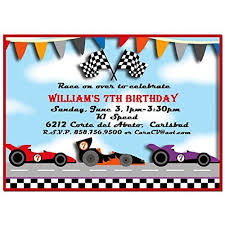 Amazon Com Race Car Party Invitations With Any Wording Printed Or