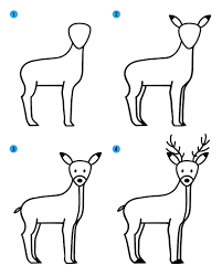 Как нарисовать оленя поэтапно для детей » рисуем олененка легко и просто  карандашом и красками